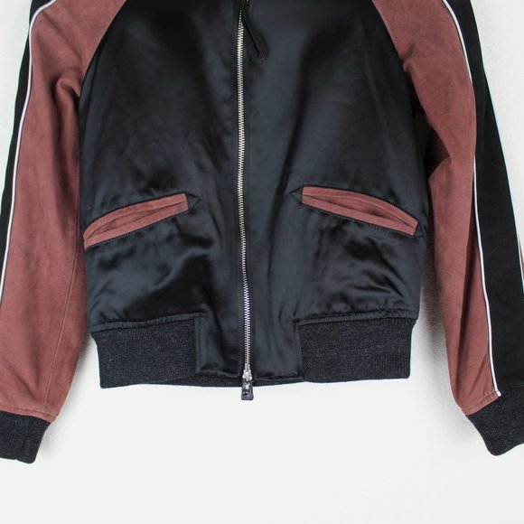 NWT ALLSAINTS Satin & Suede Bomber Jacket - Picture 7 of 14